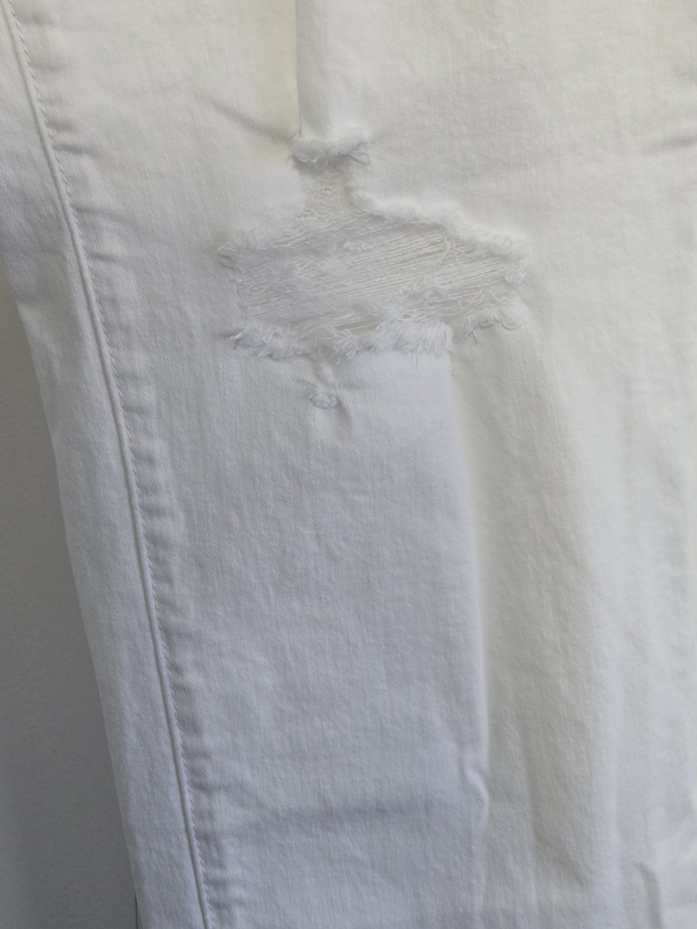 KUT from the Kloth Reese Fab Ab Ankle Straight Leg White Jeans Raw Hem Size 14 - Picture 3 of 11